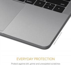 img 1 attached to Silver Palm Rest Protector Skin Cover Set Compatible With 2020 2021 Intel/M1-Based MacBook Air 13 A2337 A2179 UPPERCASE Premium
