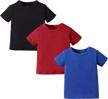 set of 4 opawo unisex infant baby crew neck t-shirts - solid color short sleeve tees for toddler boys and girls, sizes 6 months to 5 years logo