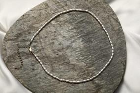 img 2 attached to Handmade White Pearl Necklace For Women & Girls: Dainty Toggle Clasp, Layered Wearing Option