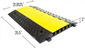 img 2 attached to 5-Channel Rubber Cable Ramp With Modular Design For Effective Cable Cover And Protection