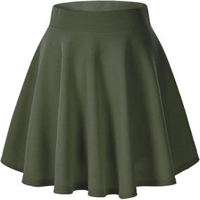 img 1 attached to 👗 Flared Pleated Girls' Clothing: Loxdonz Casual Stretch Skirts & Skorts
