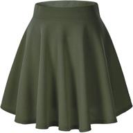 👗 flared pleated girls' clothing: loxdonz casual stretch skirts & skorts logo
