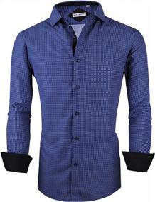 img 3 attached to Men'S Long Sleeve Printed Dress Shirts Regular Fit Button Down Collar Shirt By Alex Vando
