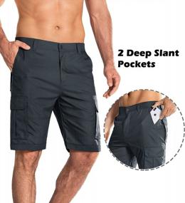 img 3 attached to Explore The Outdoors In Style: RUFIYO Men'S Cargo Shorts With Multiple Pockets For Hiking, Biking, And More