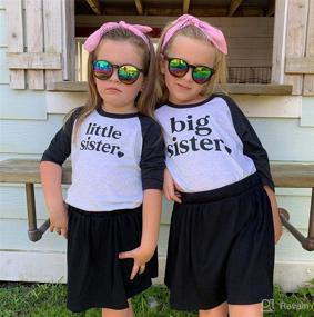 img 1 attached to Sister Sibling Announcement T Shirt Toddler Apparel & Accessories Baby Girls best: Clothing