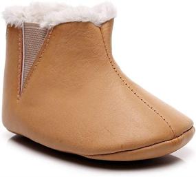 img 1 attached to 👞 Premium Firstwalker Boys' Shoes - Anti-Skid Moccasin Booties via Boots