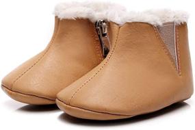 img 2 attached to 👞 Premium Firstwalker Boys' Shoes - Anti-Skid Moccasin Booties via Boots