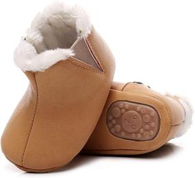 img 4 attached to 👞 Premium Firstwalker Boys' Shoes - Anti-Skid Moccasin Booties via Boots