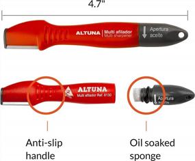 img 2 attached to Universal Tool Sharpener: Altuna Pocket Blade W/ Tungsten Carbide For Garden Tools, Pruning Shears, Hedge Scissors & More!