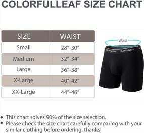 img 1 attached to COLORFULLEAF Men'S Bamboo Underwear: Ultra Soft, Breathable Boxer Briefs 3/4 Pack