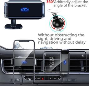 img 3 attached to Windshield Dashboard Compatible Smartphones A2 Black