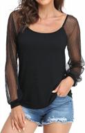 get ready for summer with leiyee's stylish mesh sheer bishop tops for women logo