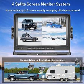 img 1 attached to 📷 RV Backup Camera Wireless 7" Rear View DVR Monitor Kit - 4 Channels Trailer Reverse Camera for Trailer RVs Truck Van - 18 LED Night Vision, Waterproof, Wide Viewing Angle & Loop Recording