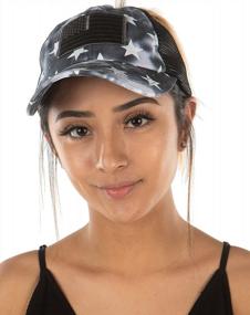 img 2 attached to Women'S Funky Junque Baseball Cap - Perfect For Ponytails And Messy Buns!