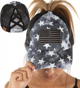 img 4 attached to Women'S Funky Junque Baseball Cap - Perfect For Ponytails And Messy Buns!