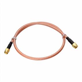 img 2 attached to Premium Eightwood Low Loss RG400 Coax SMA Male To Male Cable - 1.6Ft For Ham Radio, 4G LTE WiFi Antenna And More