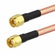 premium eightwood low loss rg400 coax sma male to male cable - 1.6ft for ham radio, 4g lte wifi antenna and more logo