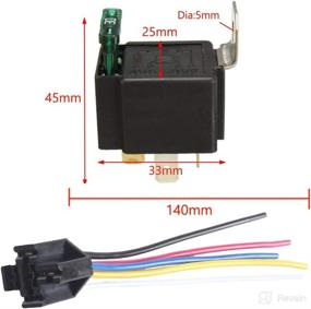 img 3 attached to ESUPPORT 12V 30A Car Motor 14AWG Heavy Duty Relay Socket Plug 5Pin Fuse Switch On/Off SPDT Wire Harness Metal Pack of 2: Efficient Power Control for Vehicles