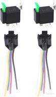 esupport 12v 30a car motor 14awg heavy duty relay socket plug 5pin fuse switch on/off spdt wire harness metal pack of 2: efficient power control for vehicles logo