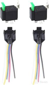 img 4 attached to ESUPPORT 12V 30A Car Motor 14AWG Heavy Duty Relay Socket Plug 5Pin Fuse Switch On/Off SPDT Wire Harness Metal Pack of 2: Efficient Power Control for Vehicles