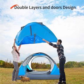 img 2 attached to BISINNA Lightweight 2-Person Camping Tent: Waterproof, Windproof, And Easy To Set Up For Outdoor Adventures