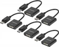 femoro 5-pack displayport to dvi adapters - 1080p hd quality for computers, laptops and desktops логотип