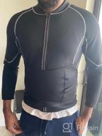 img 1 attached to Men'S Hot Sweat Body Shaper Sauna Suit Jacket With Waist Trainer For Weight Loss, Zipper Closure, Long Sleeve Workout Tank Tops By TAILONG review by Pete Gibson