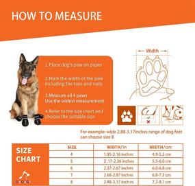 img 3 attached to 🐾 Durable Dog Shoes for Large Dogs: Protect Paws on Hot Pavement and Snow with Anti-Slip Booties - Waterproof, Breathable, and Reflective - 4PCS