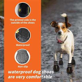 img 1 attached to 🐾 Durable Dog Shoes for Large Dogs: Protect Paws on Hot Pavement and Snow with Anti-Slip Booties - Waterproof, Breathable, and Reflective - 4PCS