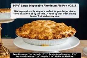img 2 attached to Large Disposable Aluminum Pie Pan #2411 (10) By KitchenDance 11