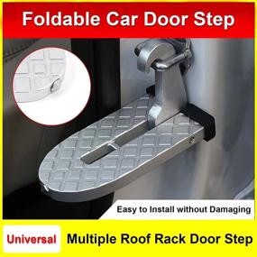 img 2 attached to 🚗 Ultimate Car Door Step Foldable Roof Rack Door Step Up - A Must-Have for Easy Roof Access, Safety, and Universal Fit (Silver)