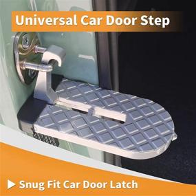 img 3 attached to 🚗 Ultimate Car Door Step Foldable Roof Rack Door Step Up - A Must-Have for Easy Roof Access, Safety, and Universal Fit (Silver)