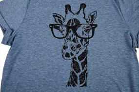 img 1 attached to Женская летняя повседневная футболка с рисунком жирафа - Koodred