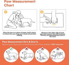 img 3 attached to 🐾 Durable Dog Boots & Paw Protectors - Waterproof & Stain Resistant Shoes for Dogs - Easy On & Off - Reflective Booties for Hot Pavement, Hiking, Rain & Snow