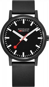 img 4 attached to Mondaine Men'S MS1.41120.RB SBB Swiss Quartz Analog Black Watch