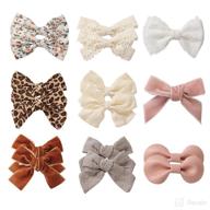 🎀 adorable baby bow hair clips barrettes: premium alligator clips for girls, toddlers, kids, and teens! logo