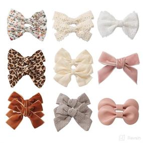 img 4 attached to 🎀 Adorable Baby Bow Hair Clips Barrettes: Premium Alligator Clips for Girls, Toddlers, Kids, and Teens!