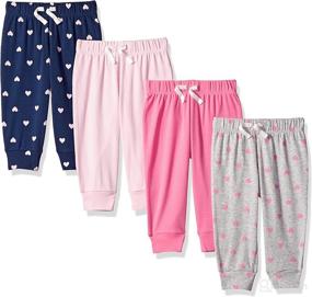 img 3 attached to 👶 Multipack Cotton Pull-On Pants for Baby Girls by Amazon Essentials: Comfortable and Convenient Apparel