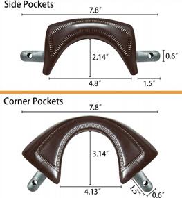 img 3 attached to 6 Pack YDDS Heavy Duty Leather Pool Table Billiard Pockets Set - All Accessories Included!