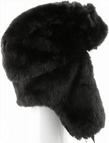 img 2 attached to ULTRAFINO Explorer Ushanka Winter Trapper Faux Fur Pilot Hat Ear Flaps