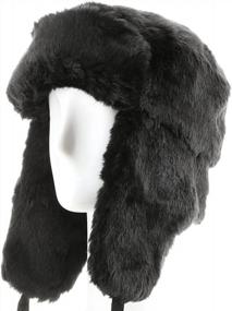 img 1 attached to ULTRAFINO Explorer Ushanka Winter Trapper Faux Fur Pilot Hat Ear Flaps