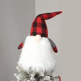 img 2 attached to Large 24 Inch Buffalo Plaid Swedish Gnome Christmas Tree Topper - Sattiyrch