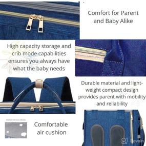 img 2 attached to 👶 Ultimate 3-in-1 Diaper Bag: Multifunctional Baby Changing Station with USB Charger, Large Storage Capacity, Lightweight & Portable Bassinet - A Must-Have for Traveling Parents
