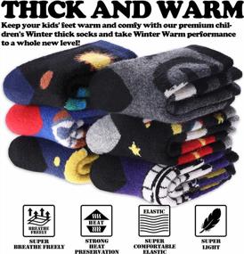 img 3 attached to 6 Pairs Of Cozy Animal Wool Socks For Boys And Girls - FNOVCO Winter Warmth For Children