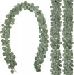 dolicer faux eucalyptus garland, 3 packs 20ft eucalyptus garland, artificial eucalyptus garland, faux eucalyptus with fake leaves garland, greenery garland for wedding party arch dinner table decor logo