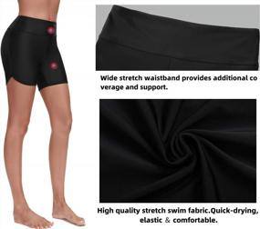 img 1 attached to Flattering Plus Size Swim Shorts With Tummy Control And High Waisted Design For Women By Yilisha