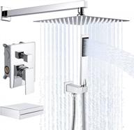 kes xb6305-ch chrome shower system with 10 inch rainfall showerhead and handheld spray pressure balance tub spout bath faucet set logo