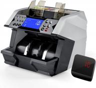 high speed money counter with uv, mg, and ir counterfeit detection, top loading bill counter with value count, 1,300 notes/min speed, and add batch modes - no jam, aneken logo
