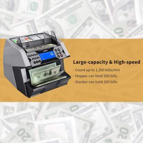 img 2 attached to High Speed Money Counter With UV, MG, And IR Counterfeit Detection, Top Loading Bill Counter With Value Count, 1,300 Notes/Min Speed, And Add Batch Modes - No Jam, Aneken