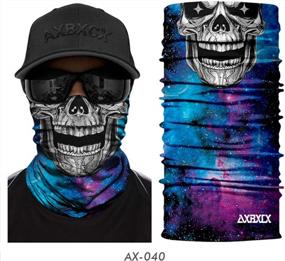 img 3 attached to AXBXCX Skull Skeleton Face Mask Ghost Neck Gaiter Headband Raves Halloween